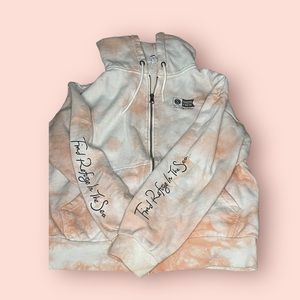 Salty Crew Alpha Zip Women's Hoody - Peach Tie Dye Size XS